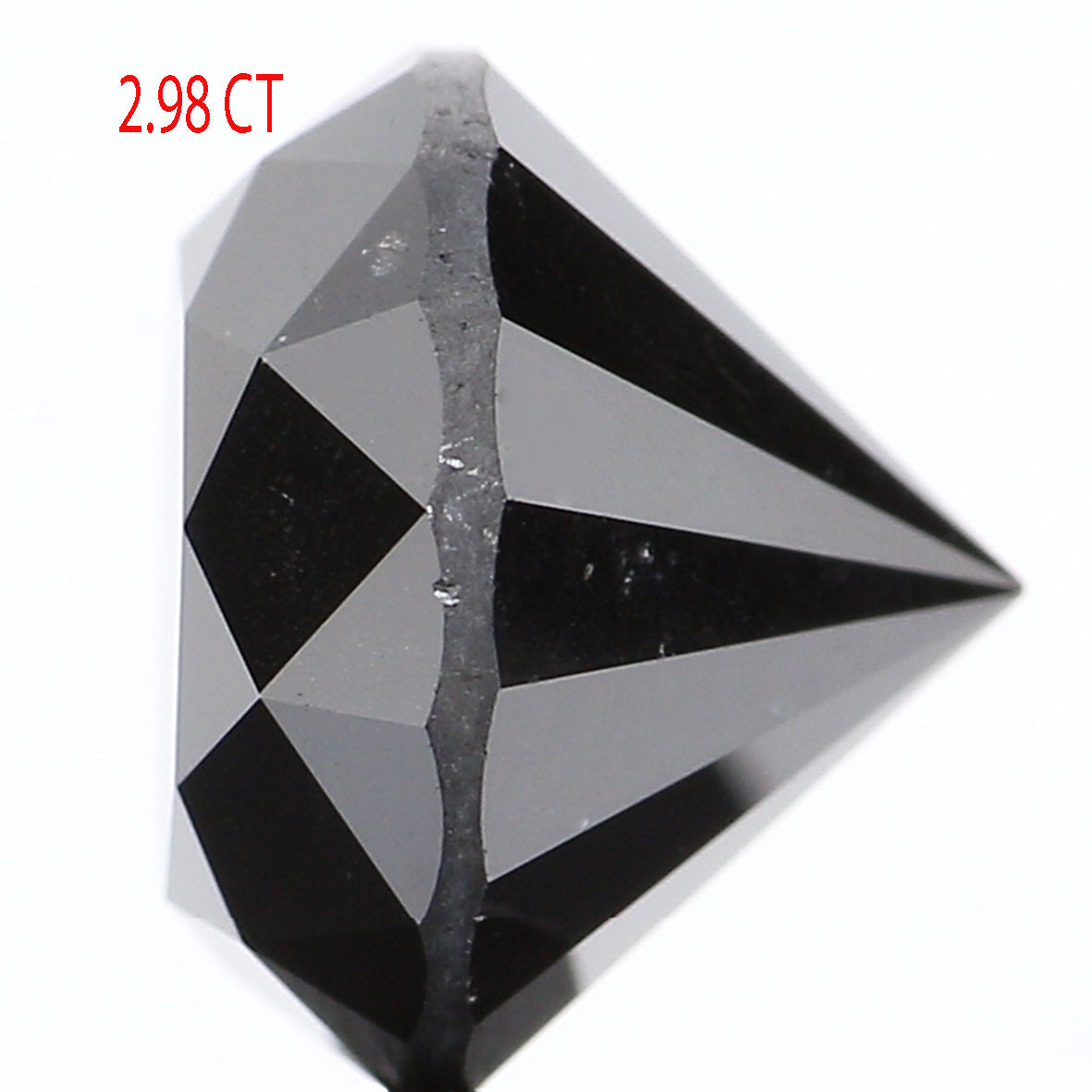 2.98 Ct Natural Loose Round Shape Diamond Black Color Round Cut Diamond 8.15 MM Natural Black Diamond Round Brilliant Cut Diamond LQ407