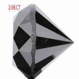 2.98 Ct Natural Loose Diamond, Black Color Diamond, Round Diamond, Round Brilliant Cut Diamond, Sparkling Diamond, Rustic Diamond L407