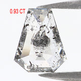 Natural Loose Coffin Salt And Pepper Diamond Black Grey Color 0.93 CT 6.99 MM Coffin Shape Rose Cut Diamond KDL2608