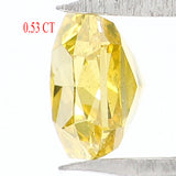 Natural Loose Cushion Greenish Yellow Color Diamond 0.53 CT 4.60 MM Cushion Shape Rose Cut Diamond KR616