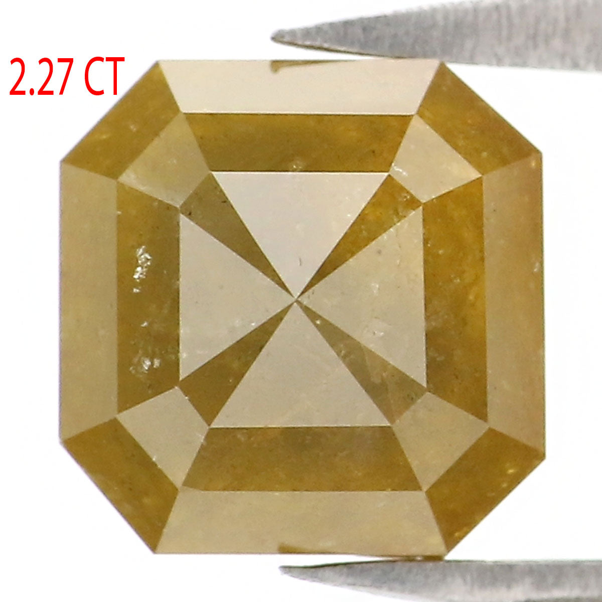 2.27 CT Natural Loose Radiant Shape Diamond Yellow Color Radiant Cut Diamond 7.00 MM Natural Loose Radiant Shape Rose Cut Diamond LQ6550