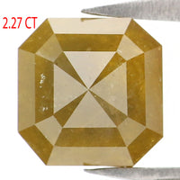 Natural Loose Radiant Yellow Color Diamond 2.27 CT 7.00 MM Radiant Shape Rose Cut Diamond L6550