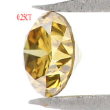 Natural Loose Round Diamond Fancy Color 0.25 CT 3.90 MM Round Brilliant Cut Diamond KR668