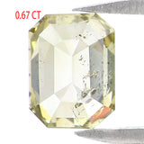 Natural Loose Emerald Diamond Green Color 0.67 CT 5.77 MM Emerald Shape Rose Cut Diamond KDL2548