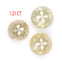 Natural Loose Rose Cut Yellow Color Diamond 1.21 CT 4.00 MM Round Rose Cut Shape Diamond L9951