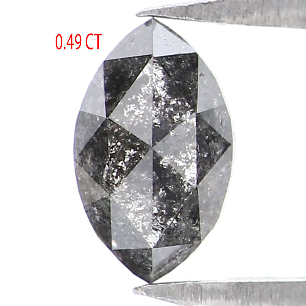 0.49 CT Natural Loose Marquise Shape Diamond Salt And Pepper Marquise Rose Cut Diamond 6.05 MM Black Grey Color Marquise Cut Diamond LQ8829