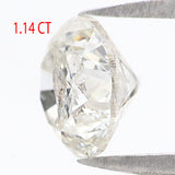 Natural Loose Round Brilliant Cut Diamond White - G Color 1.14 CT 6.36 MM Round Shape Rose Cut Diamond L2582