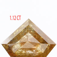 1.12 Ct Natural Loose Diamond, Shield Cut Diamond, Yellow Color Diamond, Rose Cut Diamond, Real Rustic Diamond, Antique Diamond L436