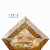 1.12 Ct Natural Loose Diamond, Shield Cut Diamond, Yellow Color Diamond, Rose Cut Diamond, Real Rustic Diamond, Antique Diamond L436
