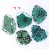 Natural Loose Slice Diamond Blue Color 1.71 CT 7.55 MM Slice Shape Rose Cut Diamond KR2461