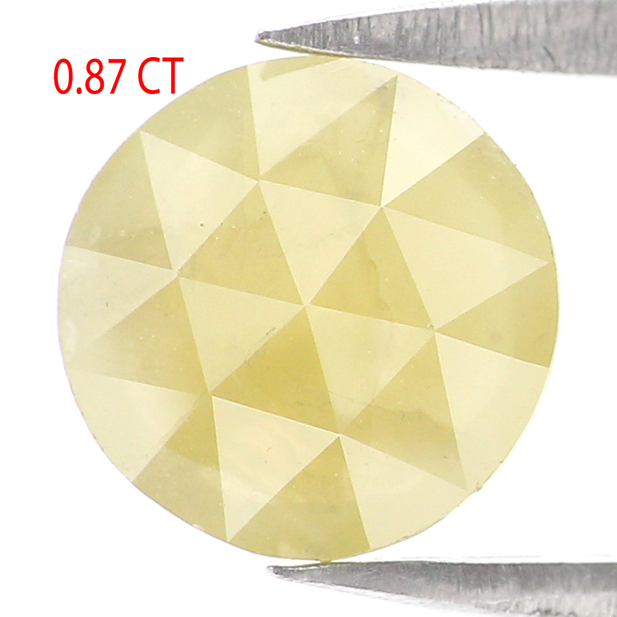 0.87 CT Natural Loose Round Rose Cut Diamond Yellow Color Round Shape Diamond 7.05 MM Natural Yellow Color Round Rose Cut Diamond LQ9828