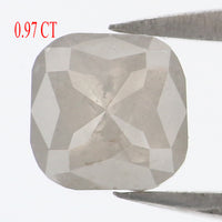 Natural Loose Cushion Grey Color Diamond 0.97 CT 5.40 MM Cushion Shape Rose Cut Diamond L7331