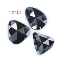 Natural Loose Slice Black Color Diamond 1.27 CT 8.04 MM Slice Shape Rose Cut Diamond L2614