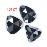 Natural Loose Slice Black Color Diamond 1.27 CT 8.04 MM Slice Shape Rose Cut Diamond L2614