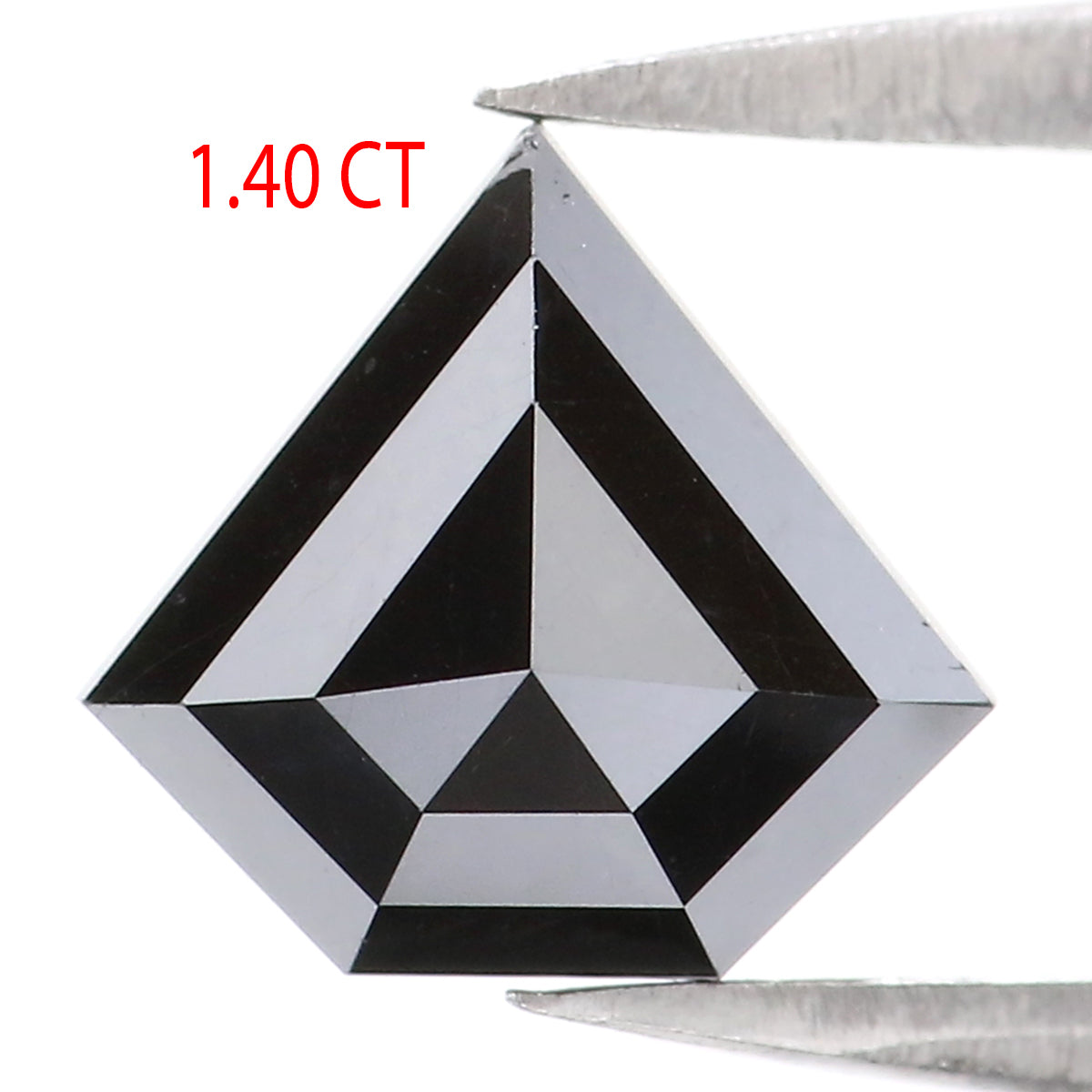 Natural Loose Shield Black Color Diamond 1.40 CT 7.40 MM Shield Shape Rose Cut Diamond L9698