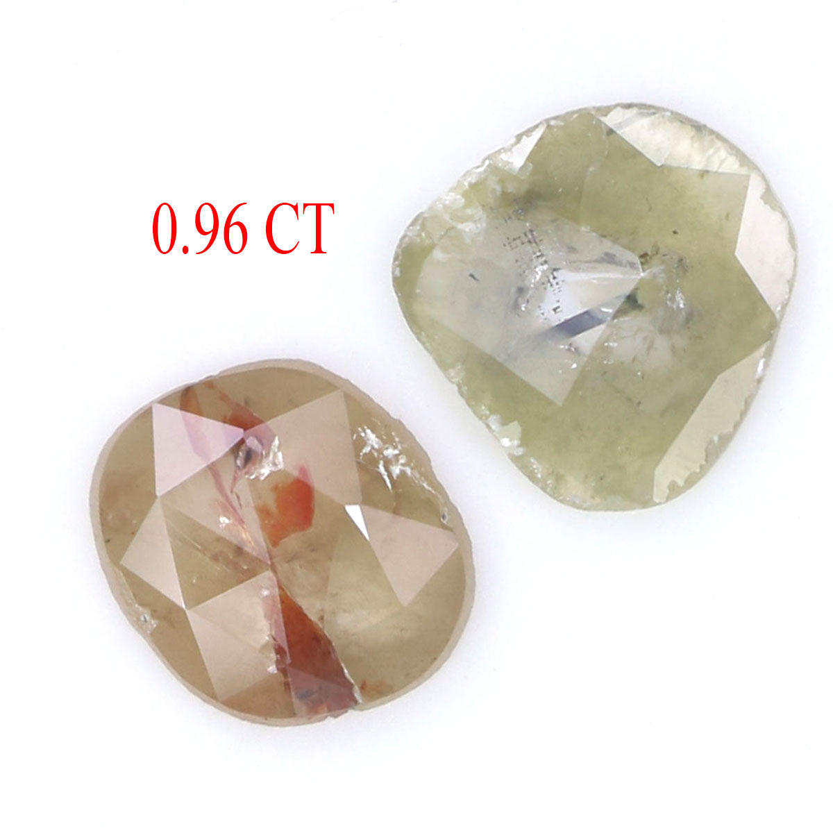 Natural Loose Slice Brown Grey Color Diamond 0.96 CT 6.05 MM Slice Shape Rose Cut Diamond L2240