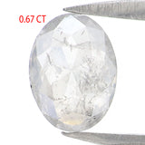 Natural Loose Oval Diamond Grey Color 0.67 CT 6.64 MM Oval Rose Cut Shape Diamond KDL2589