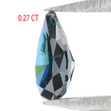 Natural Loose Pear Blue Color Diamond 0.27 CT 4.90 MM Pear Shape Rose Cut Diamond L8523
