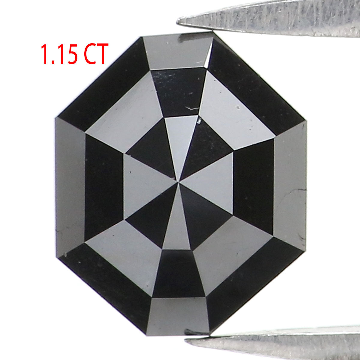 1.15 CT Natural Loose Octagon Diamond Black Color Octagon Diamond 7.30 MM Natural Loose Diamond Grey Color Octagon Rose Cut Diamond KQ2229