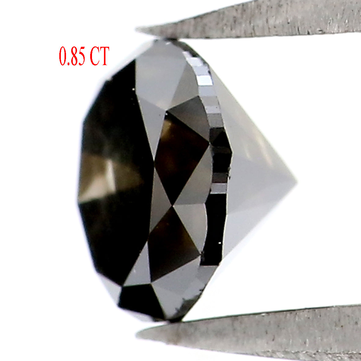 0.85 CT Natural Loose Round Shape Diamond Black Color Round Cut Diamond 5.70 MM Natural Loose Grey Color Round Brilliant Cut Diamond KQ2085