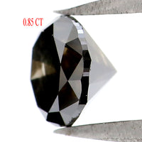 Natural Loose Round Diamond Black Grey Color 0.85 CT 5.70 MM Round Brilliant Cut Diamond KR2085