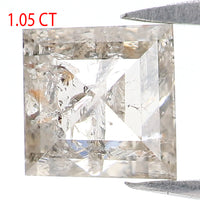 Natural Loose Square Diamond White - H Color 1.05 CT 5.61 MM Square Shape Rose Cut Diamond L2580