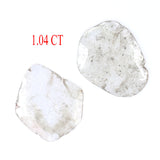 Natural Loose Slice Ice Grey Color Diamond 1.04 CT 9.50 MM Slice Shape Rose Cut Diamond L7692