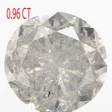 0.96 Ct Natural Loose Diamond, Grey Diamond, Round Diamond, Round Brilliant Cut Diamond, Sparkling Diamond, Rustic Diamond L206