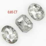 0.85 Ct Natural Loose Diamond, Mix Diamond, Salt And Pepper Diamond, Black Diamond, Grey Diamond, Minimal Diamond, Geometric Diamond, KDL636