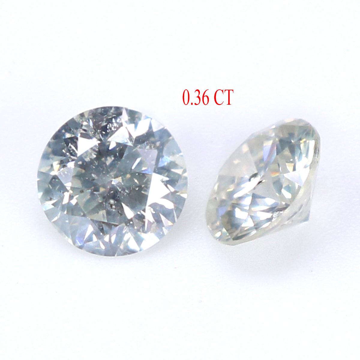 Natural Loose Round Brilliant Cut Diamond White - J Color 0.36 CT 3.60 MM Round Shape Rose Cut Diamond L2007