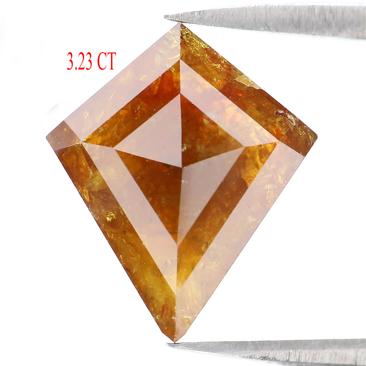 Natural Loose Kite Diamond Brown Color 3.23 CT 12.90 MM Kite Shape Rose Cut Diamond L2116