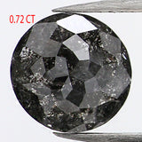 0.72 Ct Natural Loose Diamond, Round Rose Cut Diamond, Black Diamond, Gray Diamond, Salt and Pepper Diamond, Rose Cut Diamond L697