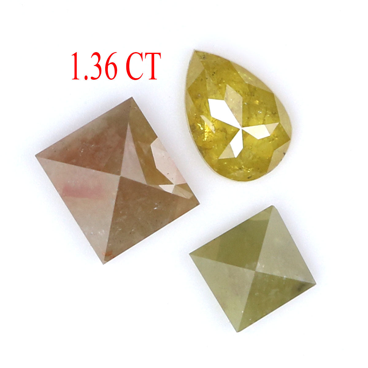 1.36 CT Natural Loose Mix Shape Diamond Mix Color Mix Shape Diamond 3.95 MM Natural Diamond Mix Color Mix Shape Rose Cut Diamond KQ2518