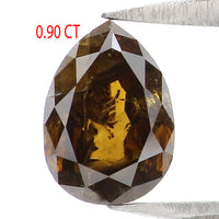 Natural Loose Pear Deep Fancy Brown Color Diamond 0.90 CT 7.30 MM Pear Shape Rose Cut Diamond KR127