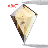 Natural Loose Kite Diamond Brown Color 0.38 CT 7.18 MM Kite Shape Rose Cut Diamond L9541