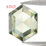 Natural Loose Hexagon Green Color Diamond 0.72 CT 6.19 MM Hexagon Shape Rose Cut Diamond KDL2438