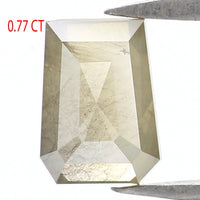 Natural Loose Coffin Grey Green Color Diamond 0.77 CT 6.00 MM Coffin Shape Rose Cut Diamond KDL5850