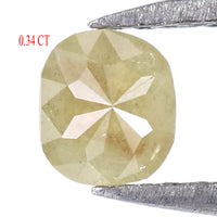Natural Loose Cushion Grey Color Diamond 0.34 CT 4.50 MM Cushion Shape Rose Cut Diamond KR1274