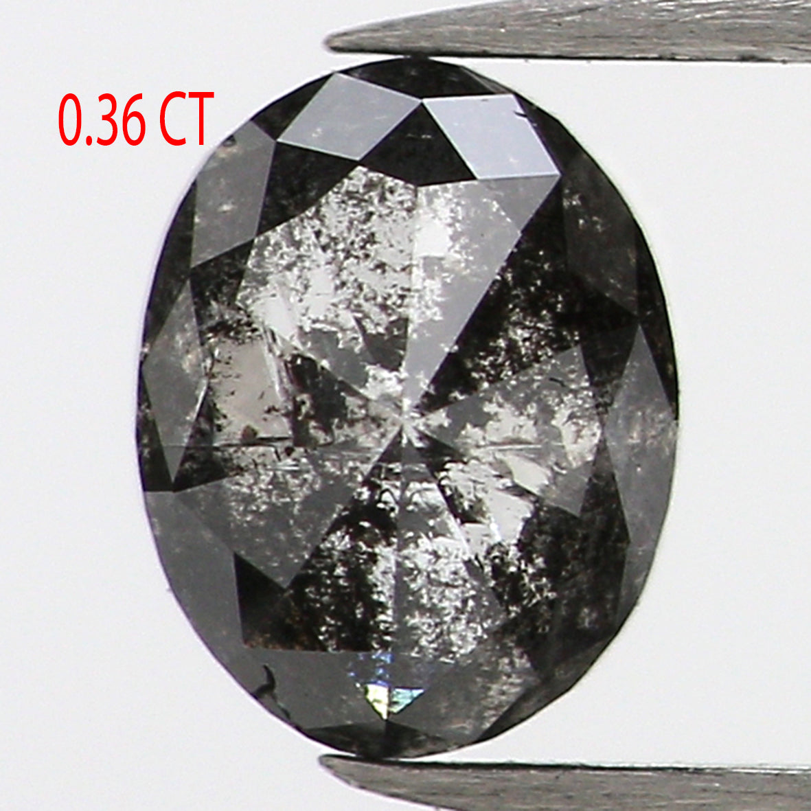 0.36 Ct Natural Loose Diamond, Oval Diamond, Black Diamond, Grey Diamond, Salt and Pepper Diamond, Antique Diamond, Real Diamond, L698