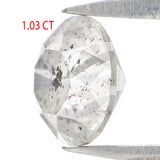 Natural Loose Round Salt And Pepper Diamond Grey Color 1.03 CT 6.07 MM Round Brilliant Cut Diamond L2572
