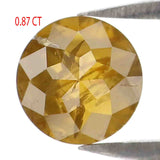 Natural Loose Rose Cut Yellow Brown Diamond Color 0.87 CT 5.55 MM Round Rose Cut Shape Diamond L9136