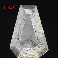 0.80 Ct Natural Loose Diamond, Coffin Cut Diamond, Grey Diamond, Rustic Diamond, Antique Diamond, Real Diamond, Minimal Diamond KDL9673