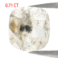 Natural Loose Cushion Gray Color Diamond 0.71 CT 6.50 MM Cushion Shape Rose Cut Diamond L7008