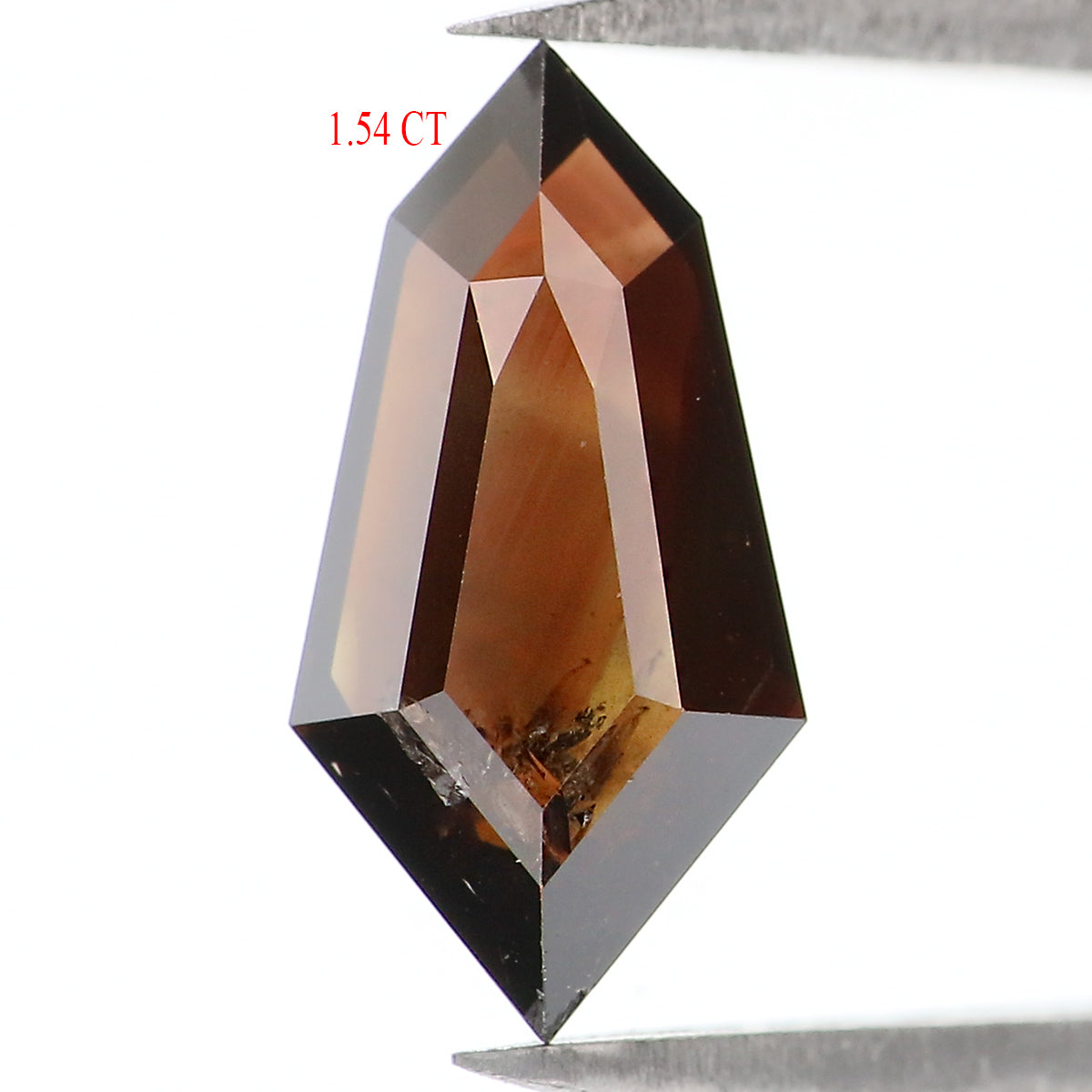 Natural Loose Shield Brown Color Diamond 1.54 CT 12.10 MM Shield Shape Rose Cut Diamond L1654