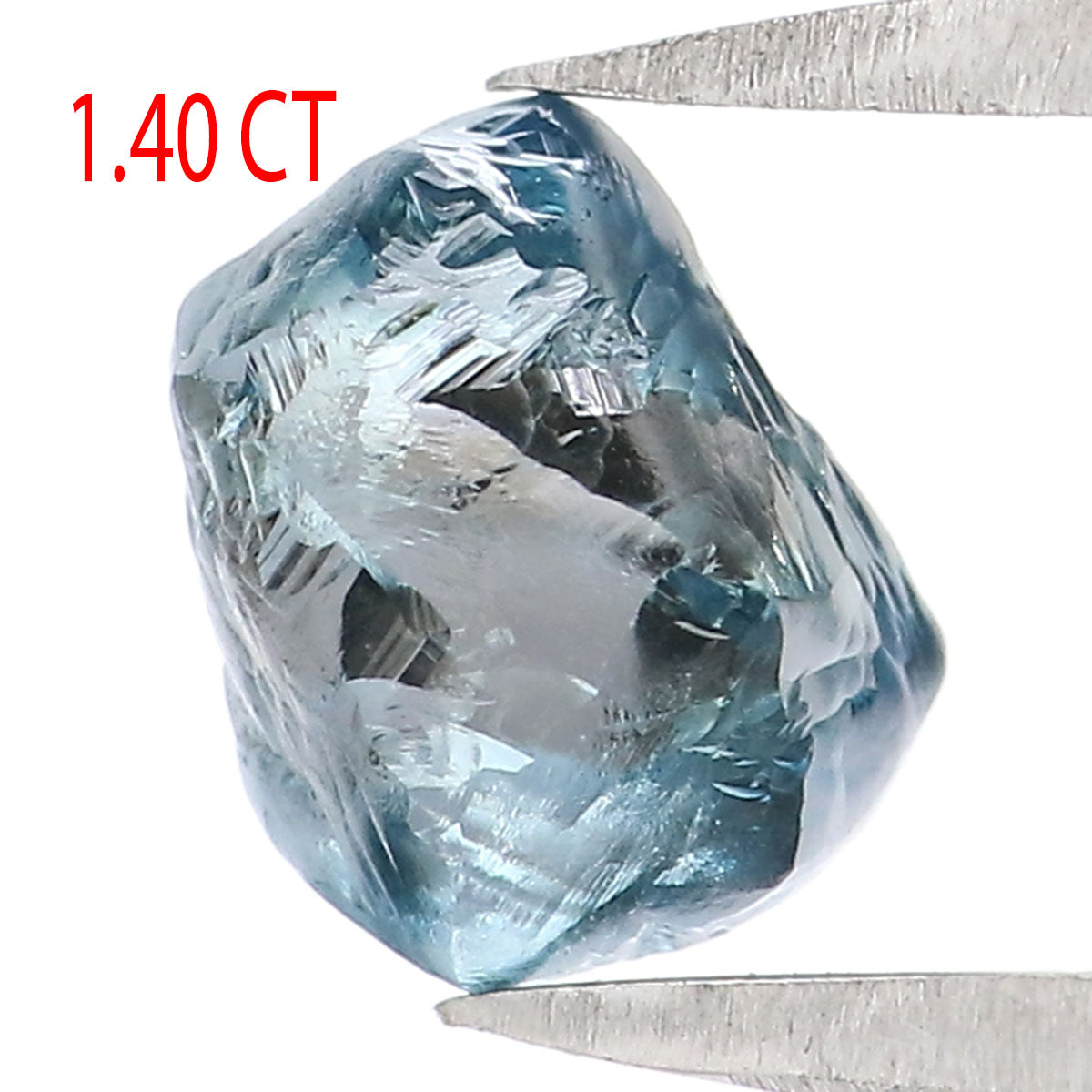 1.40 CT Natural Loose Rough Shape Diamond Blue Color Rough Cut Diamond 6.60 MM Natural Loose Blue Diamond Rough Irregular Cut Diamond QL2329