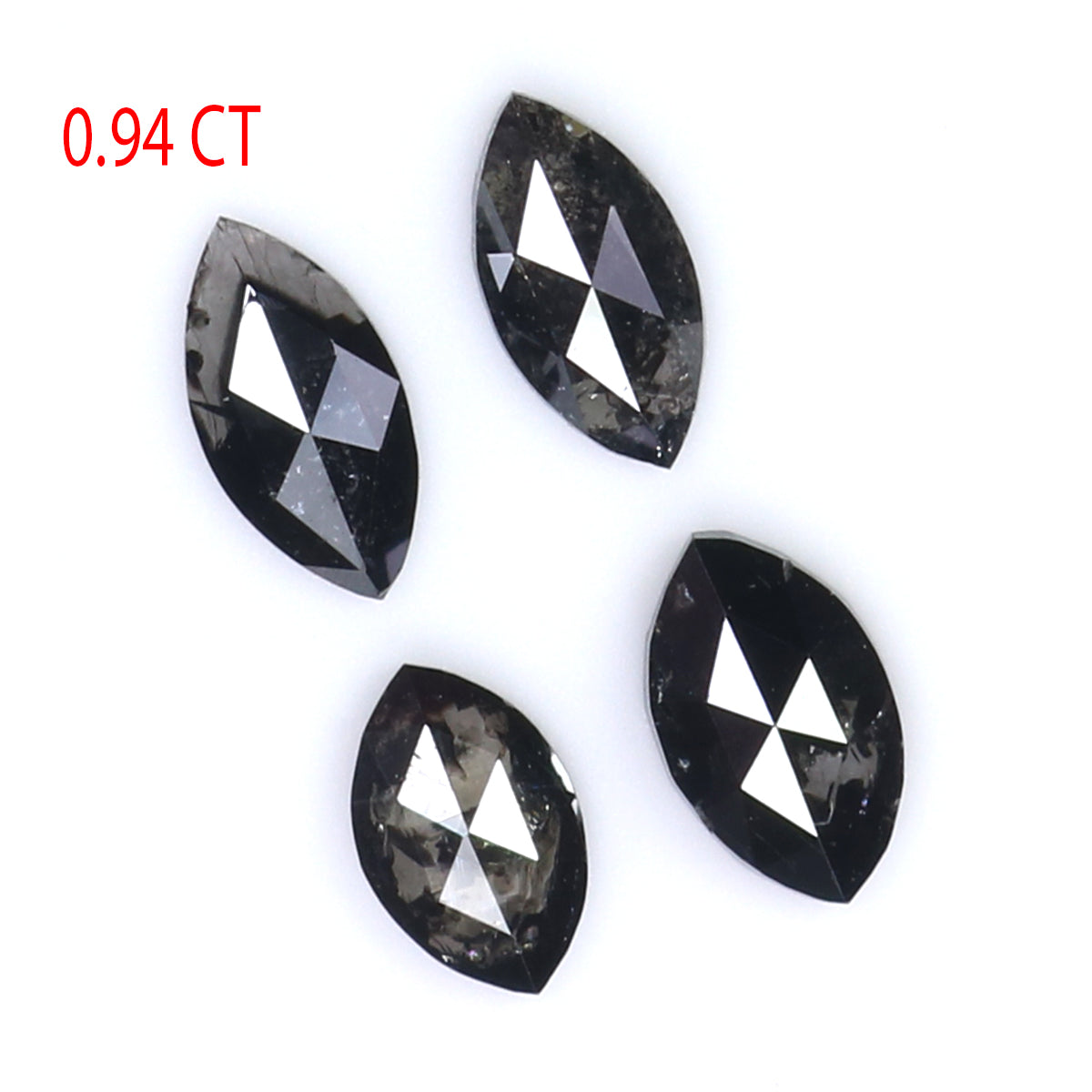 0.94 CT Natural Loose Marquise Shape Diamond Black Color Marquise Cut Diamond 5.30 MM Natural Black Diamond Marquise Rose Cut Diamond LQ1606