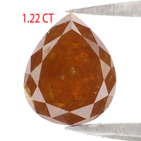 Natural Loose Pear Brown Color Diamond 1.22 CT 7.41 MM Pear Shape Rose Cut Diamond L9417