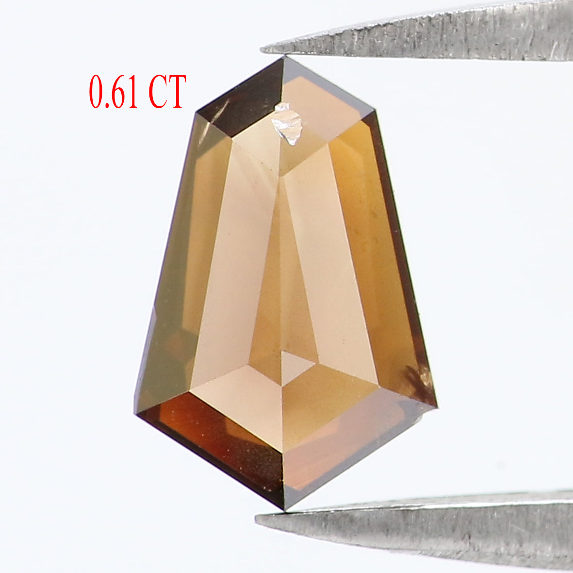 Natural Loose Shield Brown Color Diamond 0.61 CT 7.50 MM Shield Shape Rose Cut Diamond KDL1755