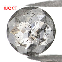 Natural Loose Round Rose Cut Diamond, Salt And Pepper Round Diamond, Natural Loose Diamond, Rose Cut Diamond, 0.92 CT Round Shape L2759