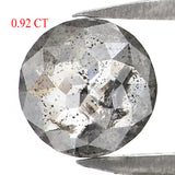Natural Loose Round Rose Cut Diamond, Salt And Pepper Round Diamond, Natural Loose Diamond, Rose Cut Diamond, 0.92 CT Round Shape L2759